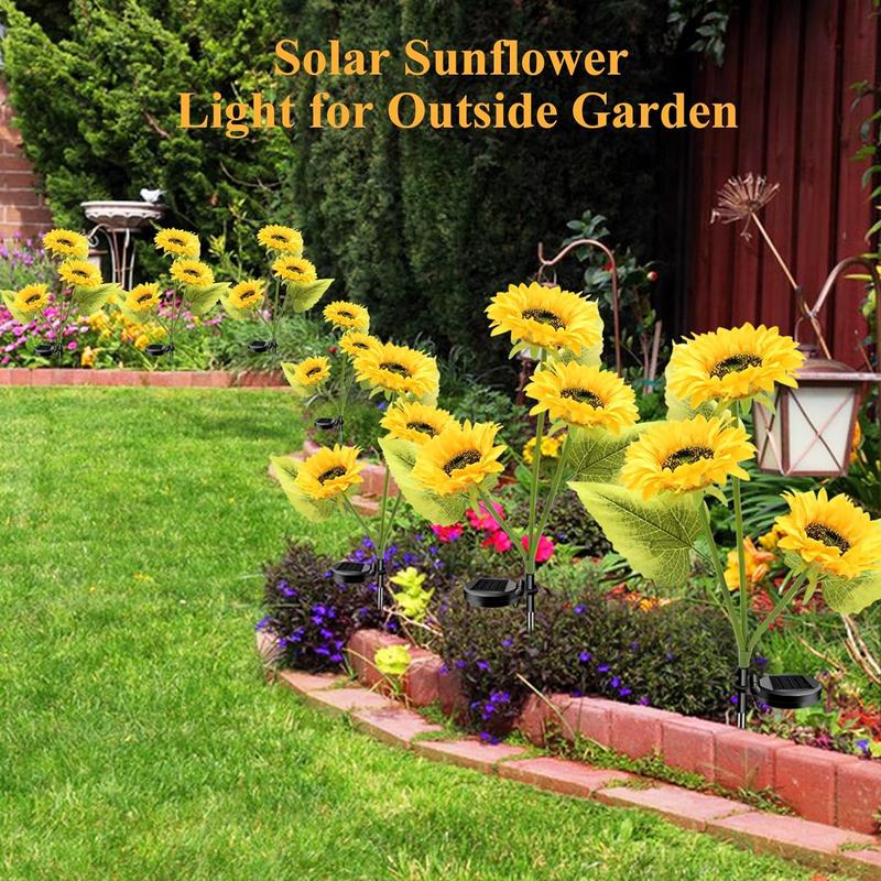 Solar Sunflower Garden Light Dusk-To-Dawn IP65