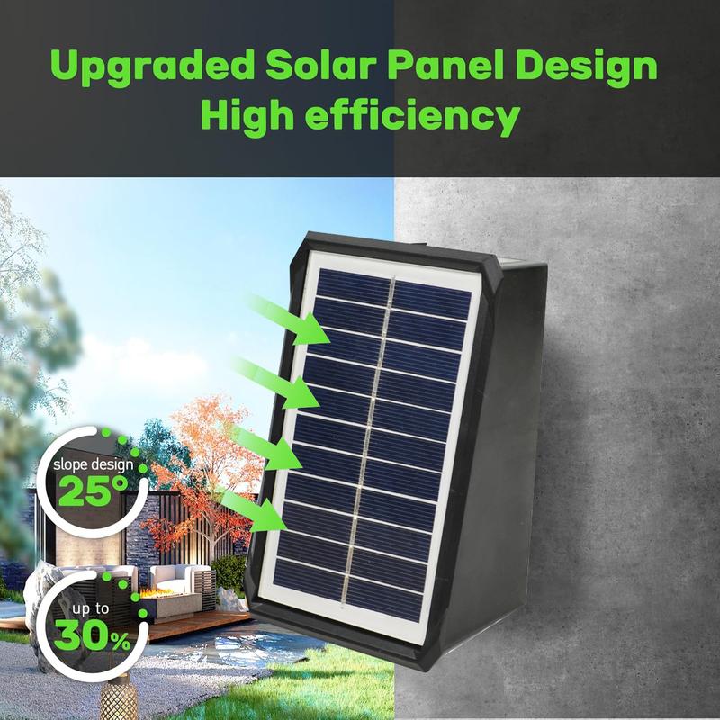 Solar Wall Light Dual-Beam Multicolor Up To 12 Hours