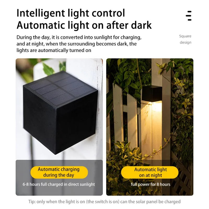 Solar Wall Light LED RGB & Warm White