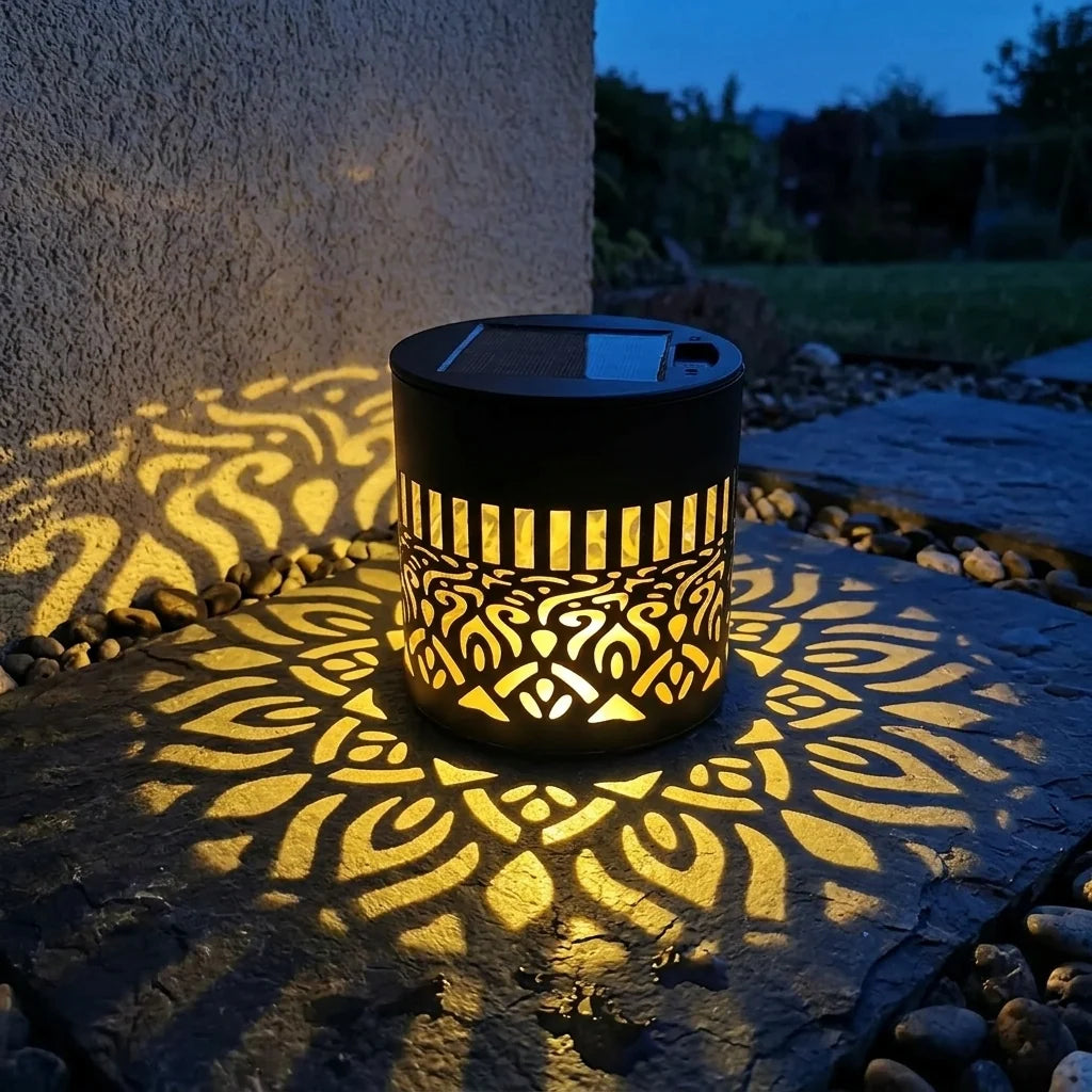 Solar Wall Light Mandala Projection Dusk Sensor