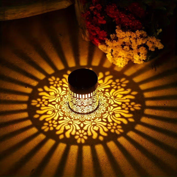 Solar Wall Lights Peony Shadow Weatherproof Set of 2