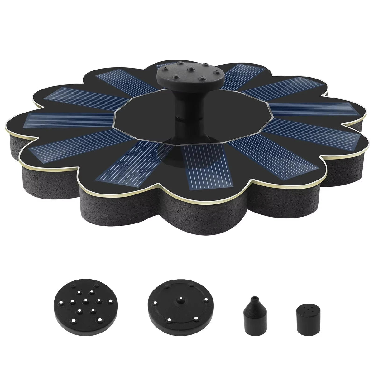 Solar Water Fountain Floating Cable-Free Interchangeable Nozzles