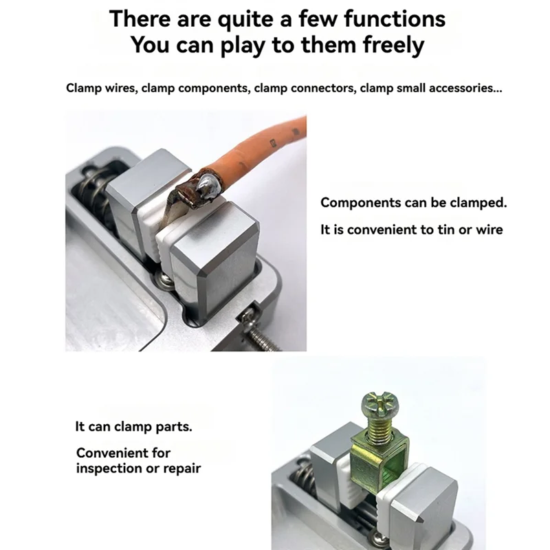 Soldering Clamp Double Jaw Heat-Resistant Jaws 11 mm Opening