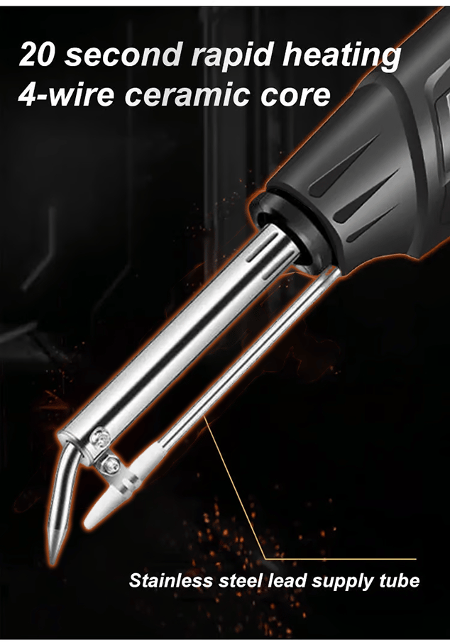 Soldering Gun Rapid Heating Ergonomic Grip Overheat Protection