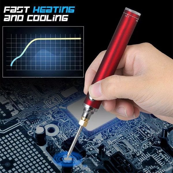 Soldering Iron USB Rechargeable Fast-Heating & Adjustable Temperature