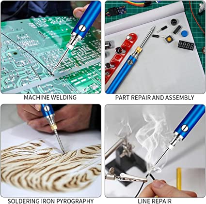 Soldering Iron USB Rechargeable Fast-Heating & Adjustable Temperature
