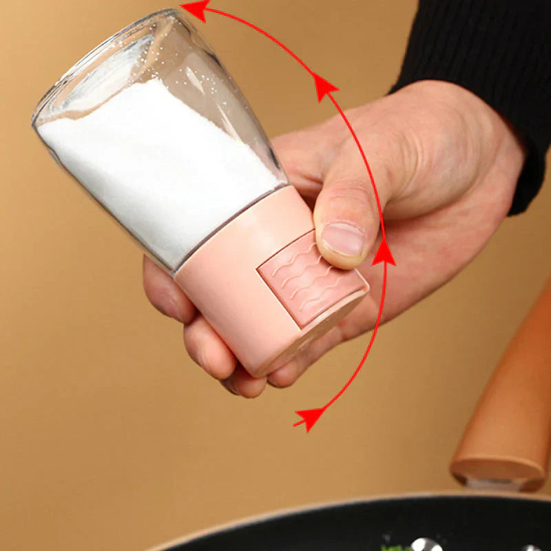 Spice Dispenser Pressure-Assisted Push-Button Portion Control