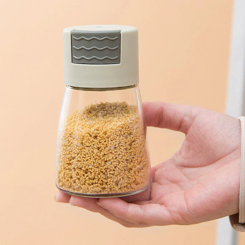 Spice Dispenser Pressure-Assisted Push-Button Portion Control