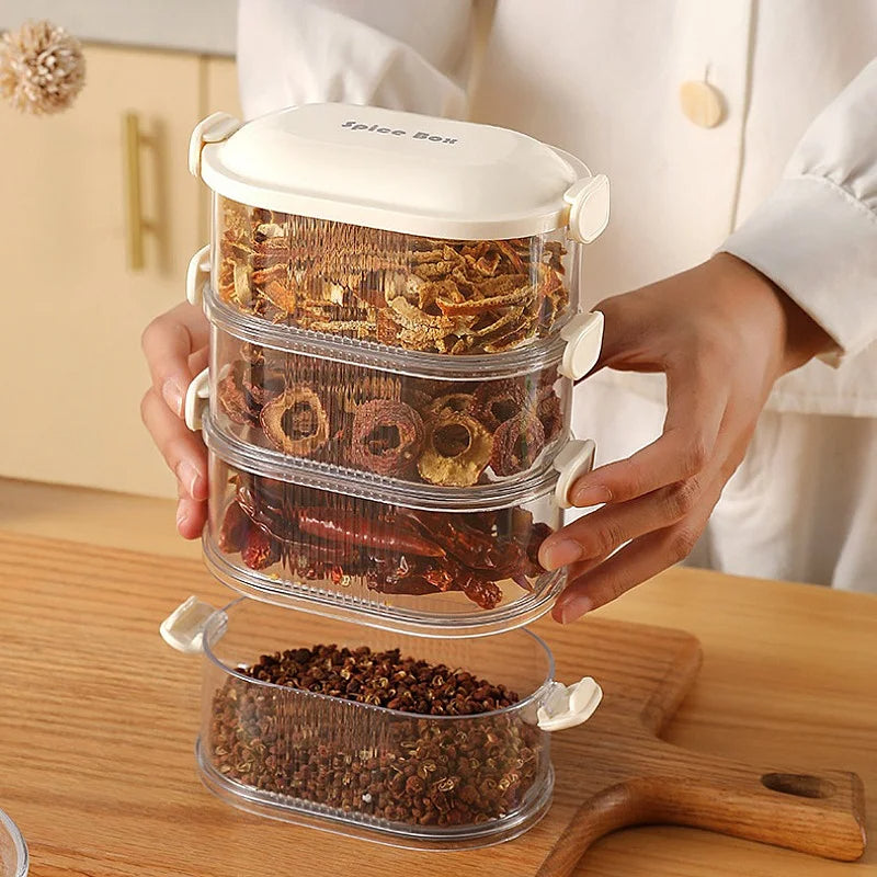 Spice Organizer Stackable Airtight Clear