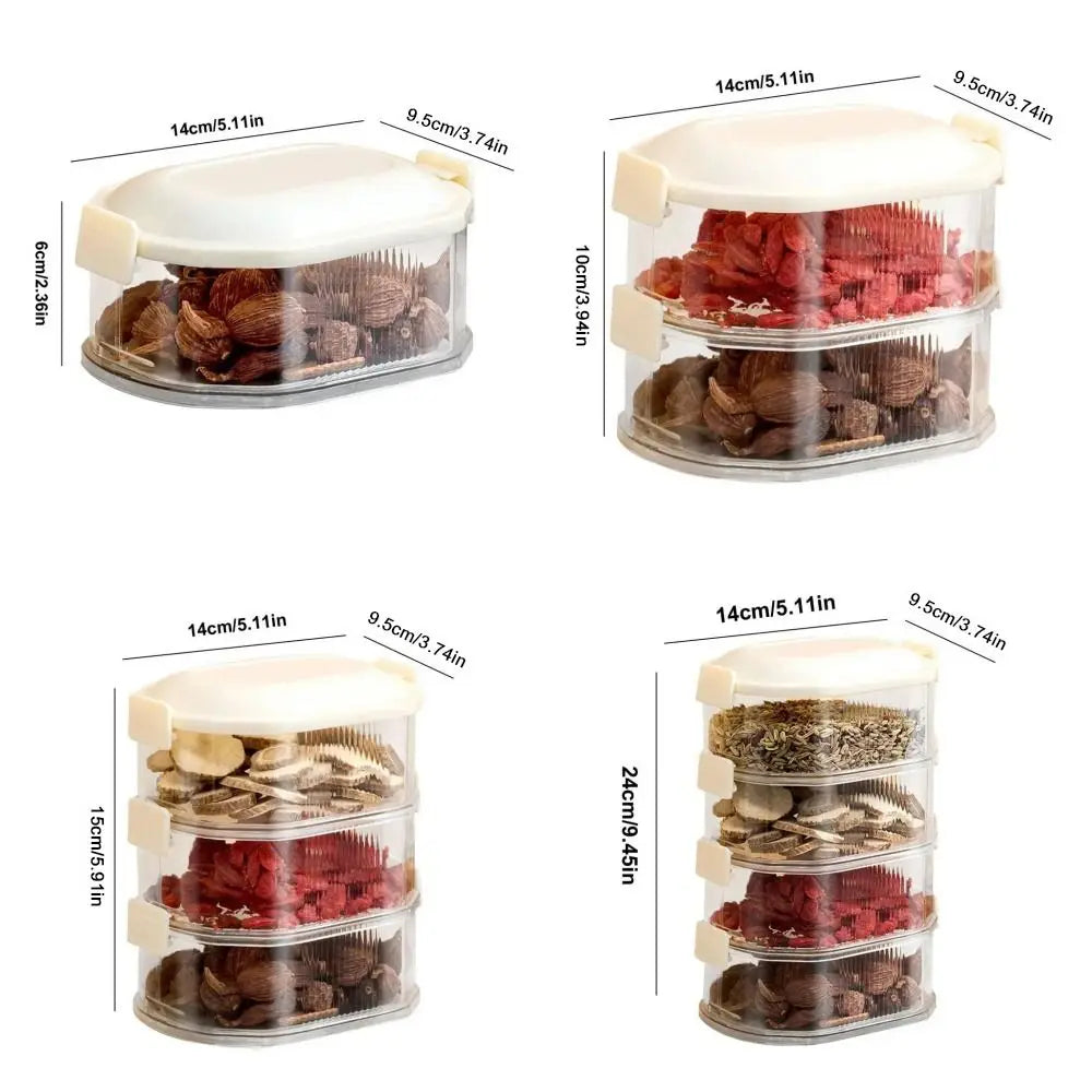 Spice Organizer Stackable Airtight Clear