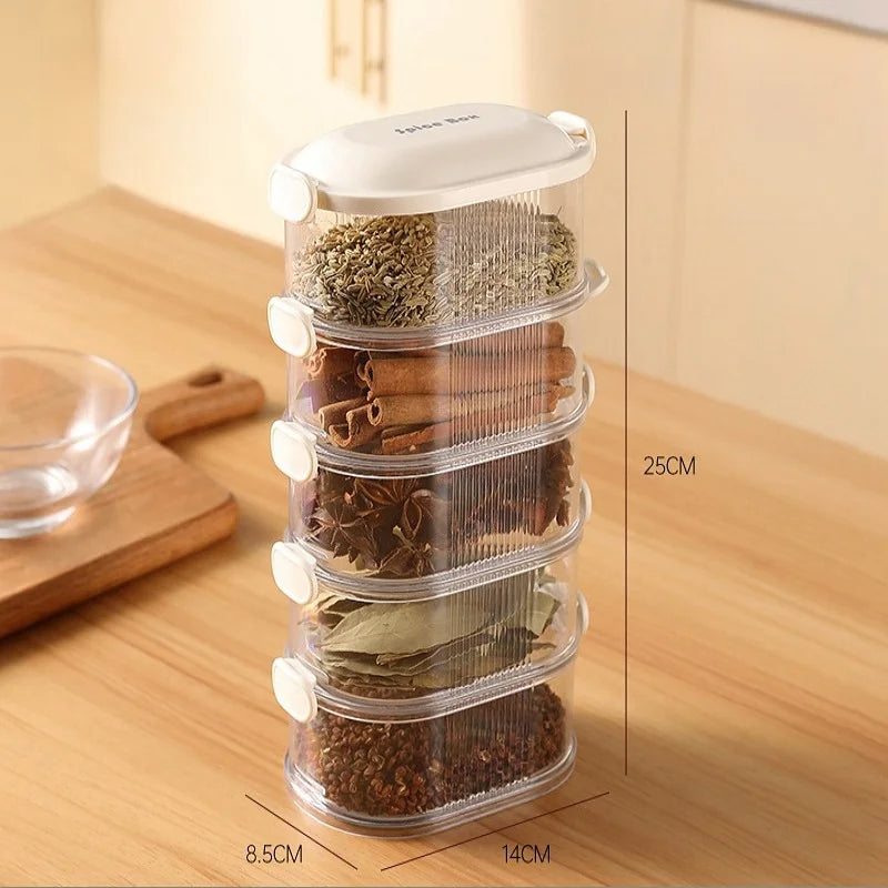 Spice Organizer Stackable Airtight Clear