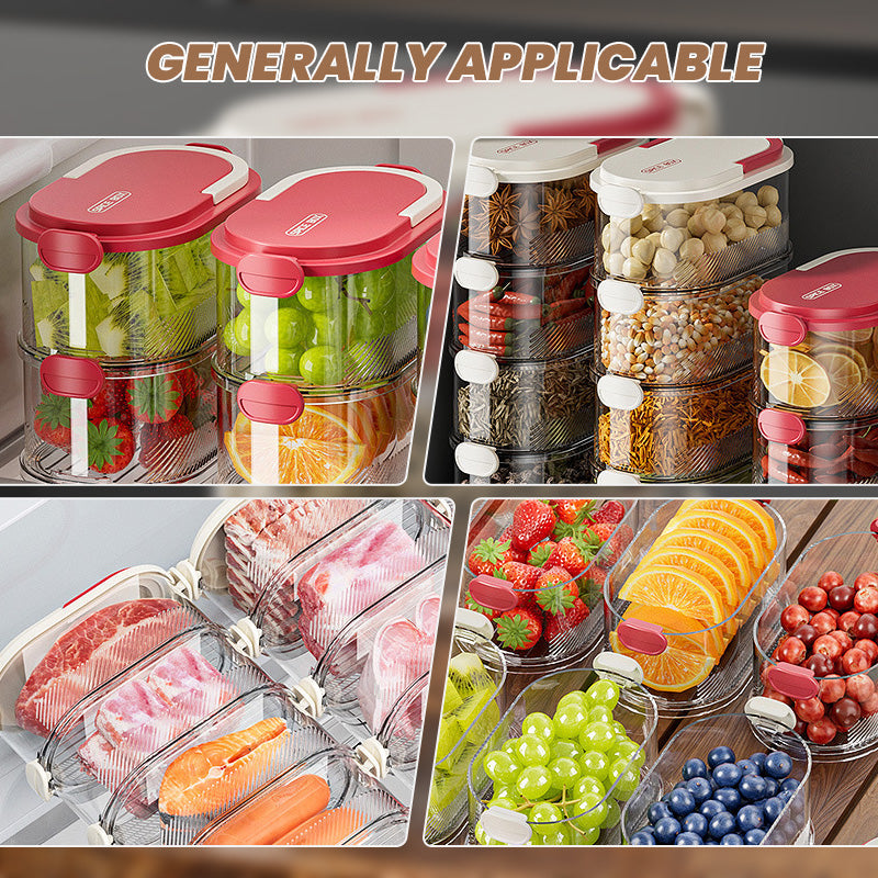 Spice Rack Stackable Clear & Airtight Tiers