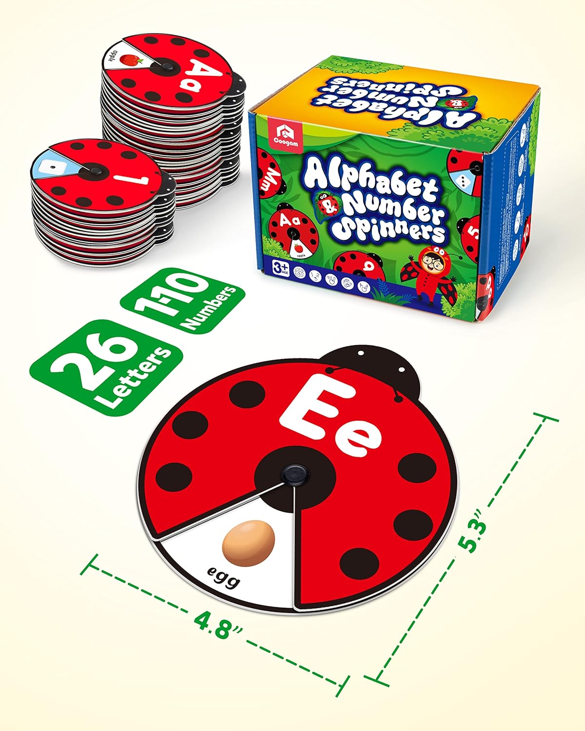 Spinning Activity Toy Interactive Language & Number Practice
