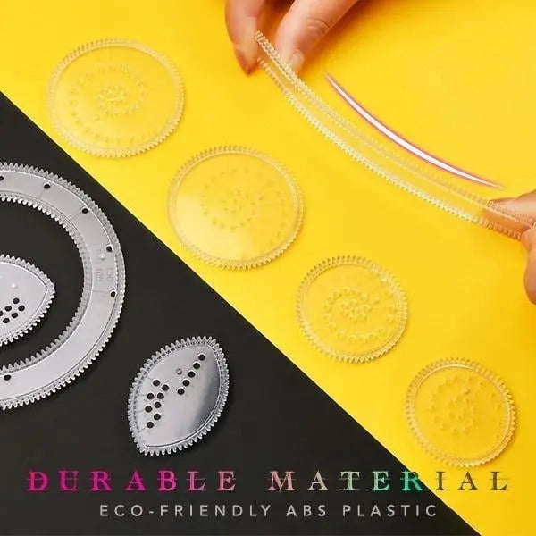 Spiral Ruler Set 22-Piece Kids-Safe ABS Plastic