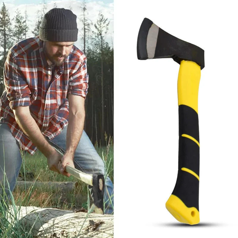 Splitting Axe Carbon Steel Blade Non-Slip Fiberglass Handle