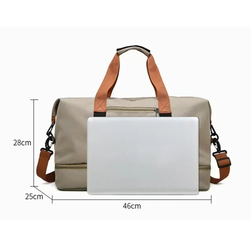Sports Bag Wet-Dry Compartment & Shoe Pocket