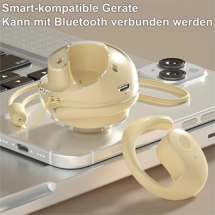 Sports Bluetooth Earbuds Silicone Ear Hooks 36-Hour Battery