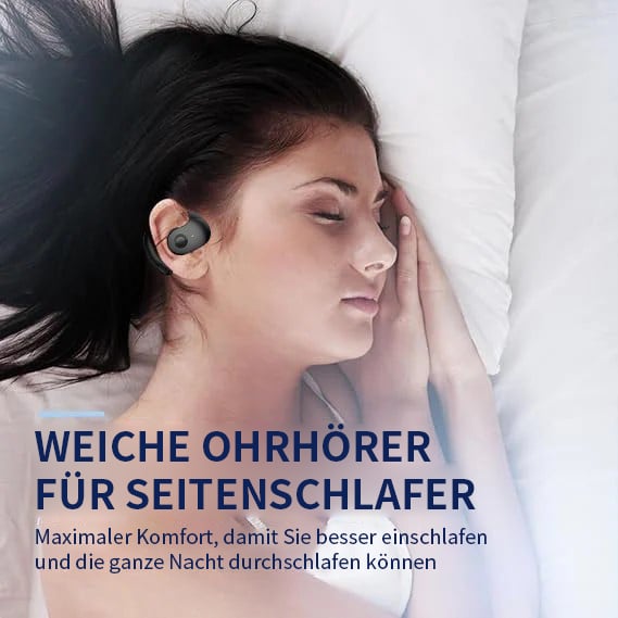 Sports Bluetooth Earbuds Silicone Ear Hooks 36-Hour Battery