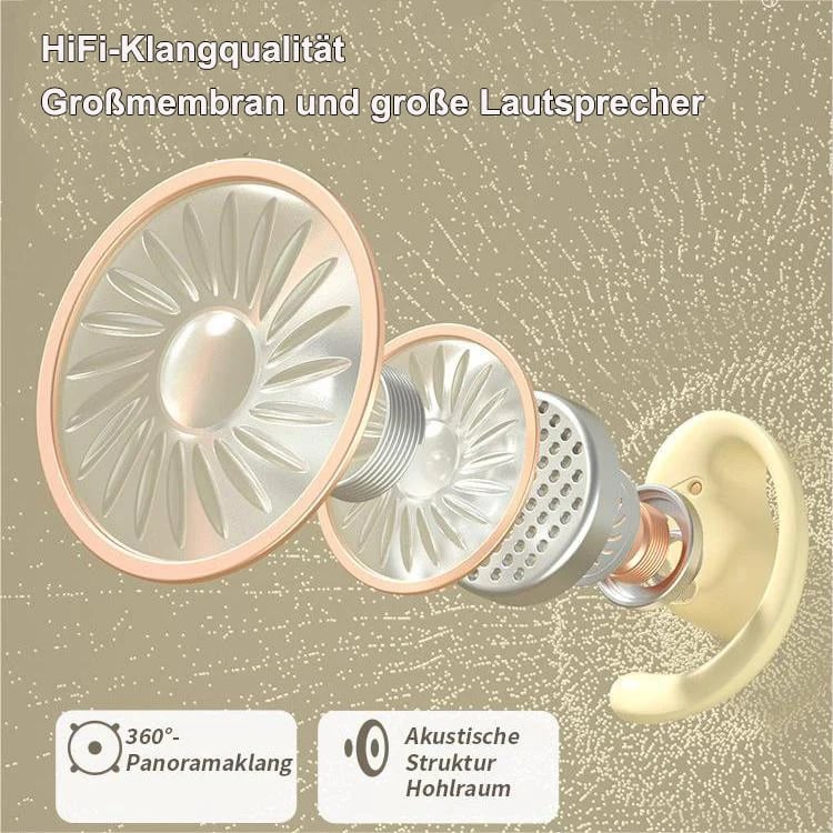 Sports Bluetooth Earbuds Silicone Ear Hooks 36-Hour Battery