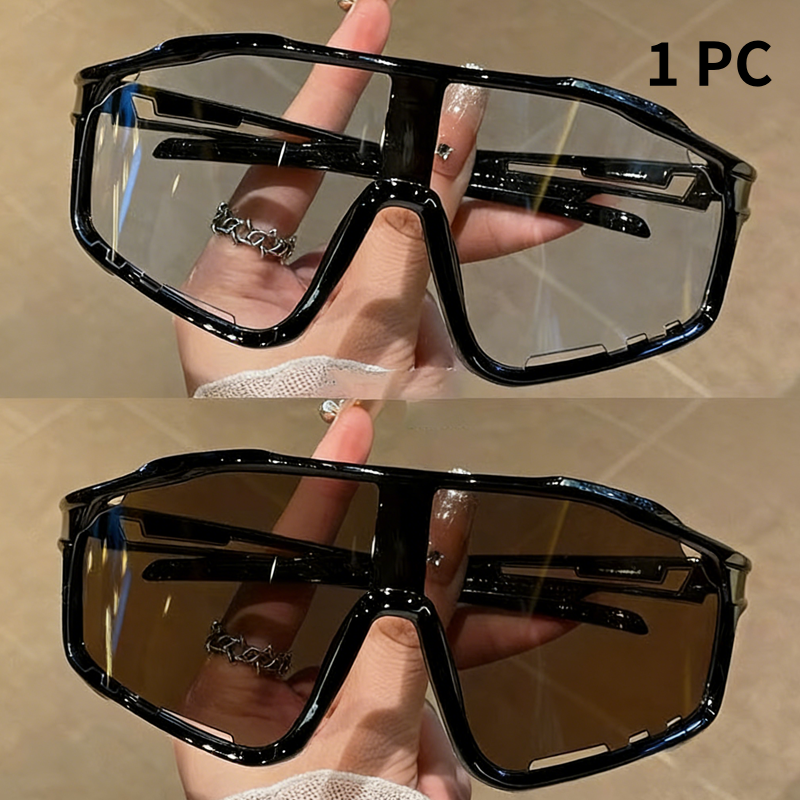 Sports Sunglasses Photochromic Lenses Rimless Panoramic View