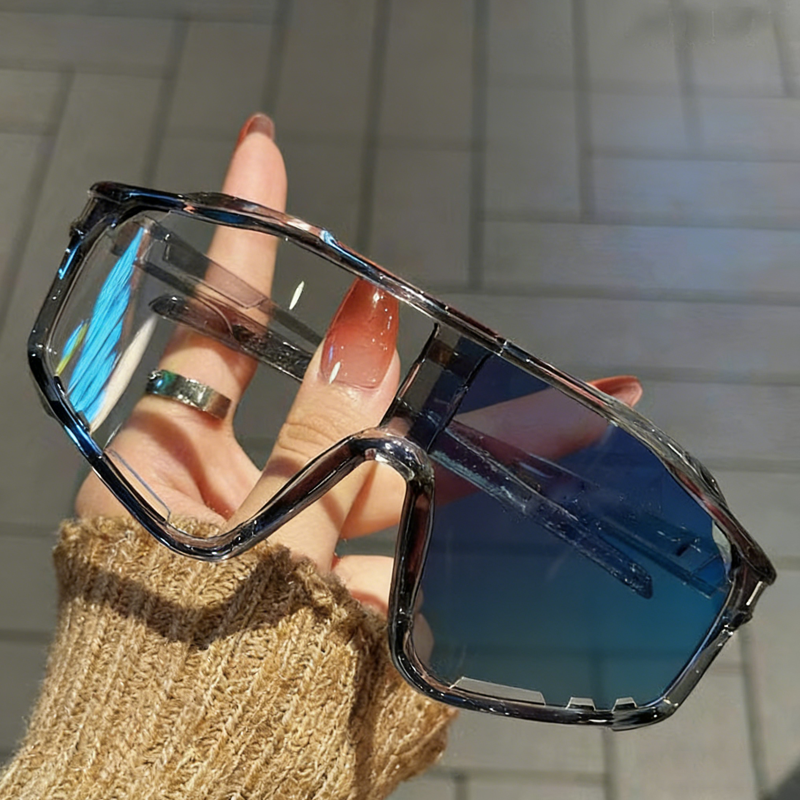 Sports Sunglasses Photochromic Lenses Rimless Wide-View Shatterproof Polycarbonate
