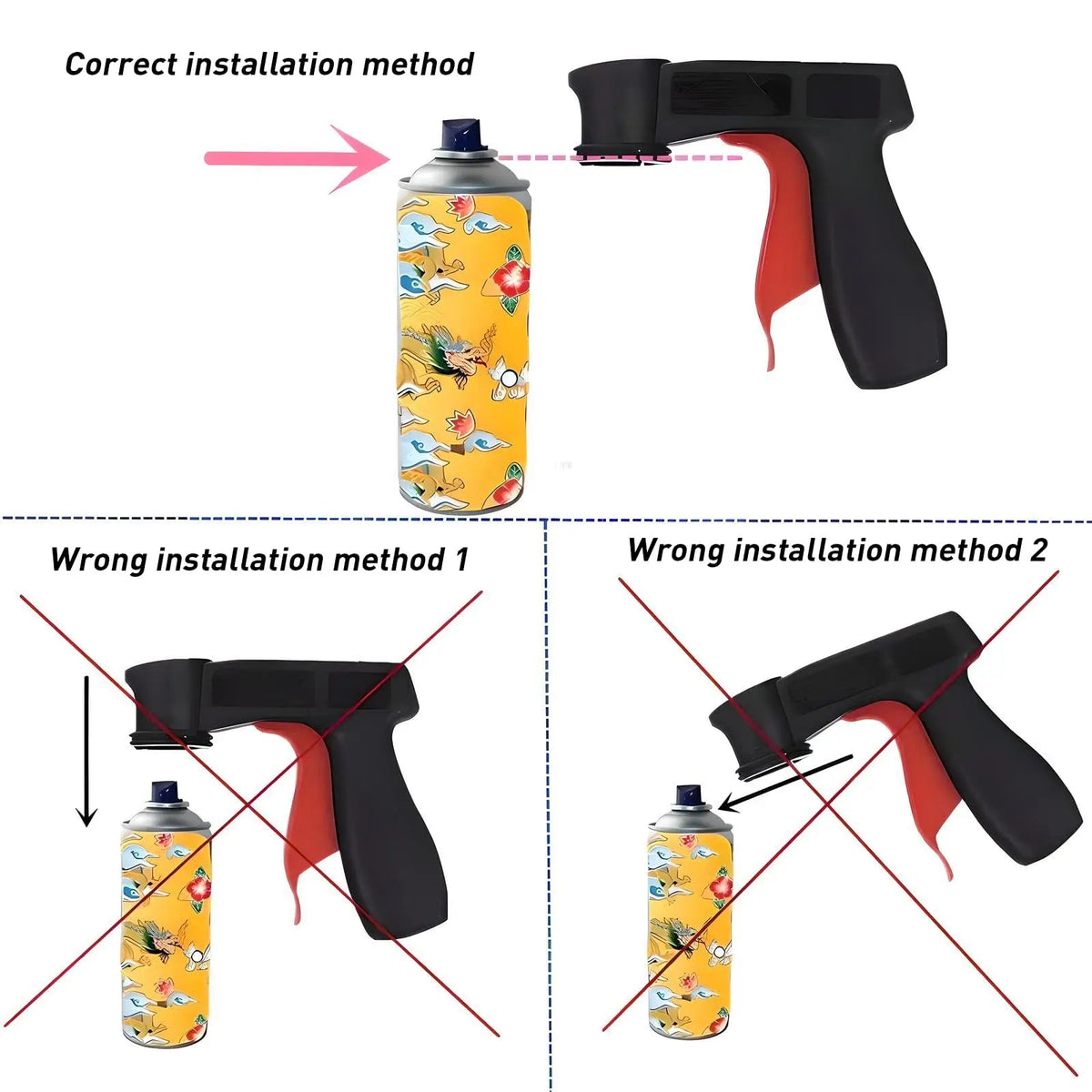Spray Can Handle Ergonomic Full-Grip Trigger Universal Fit