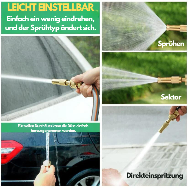 Spray Nozzle Adjustable High-Pressure Brass & Stainless Steel