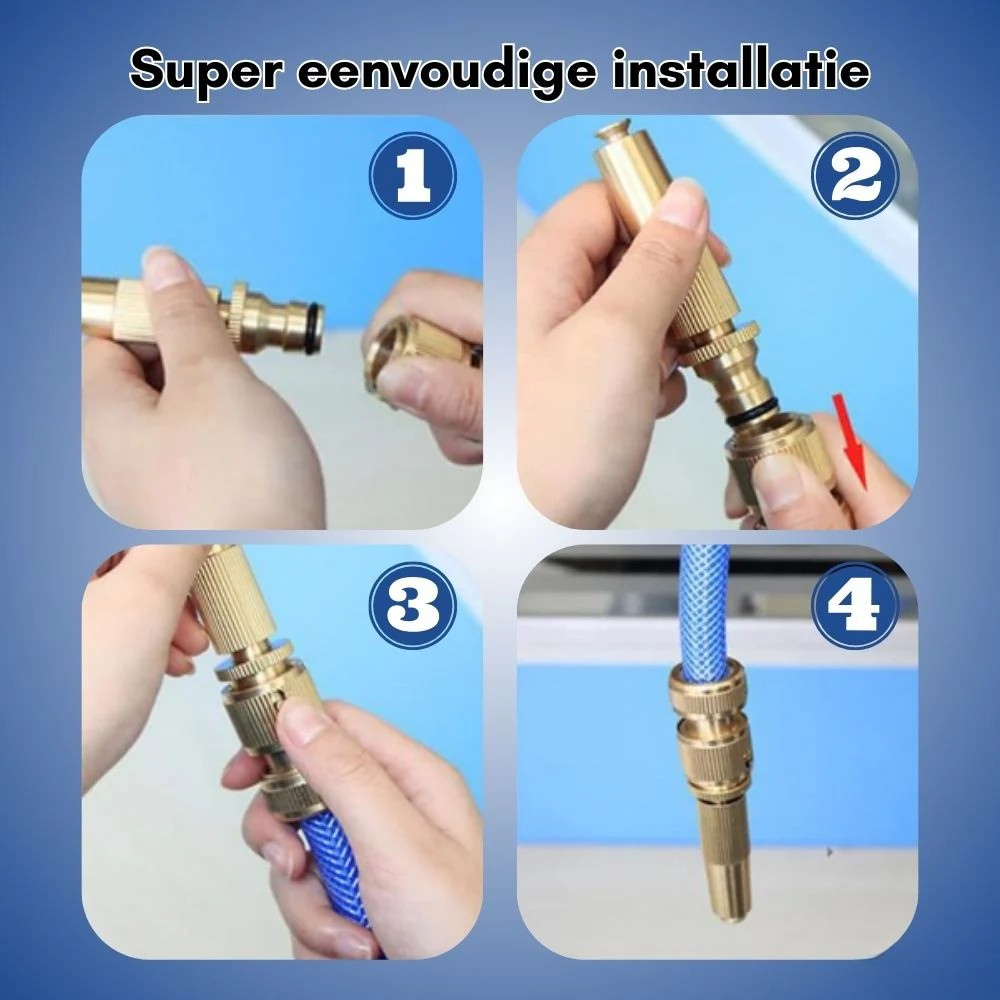Spray Nozzle Adjustable High-Pressure Brass & Stainless Steel