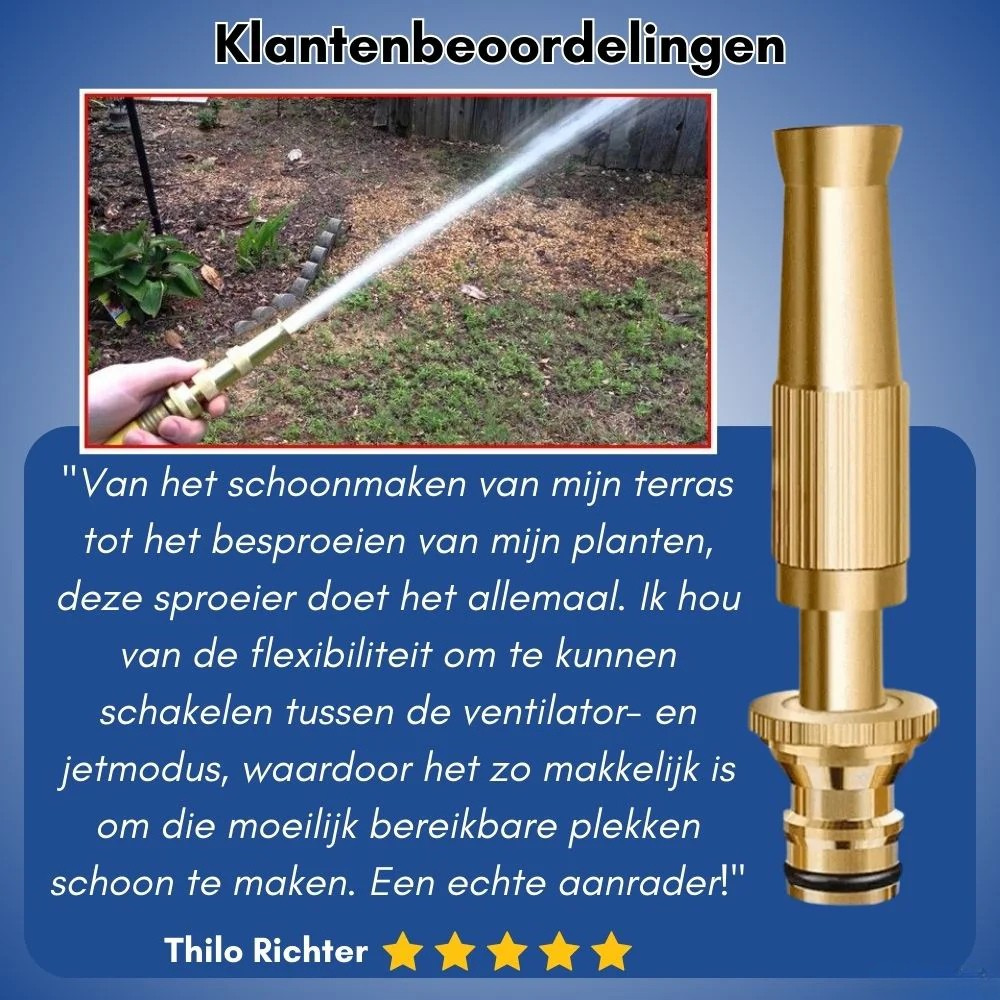 Spray Nozzle Adjustable High-Pressure Brass & Stainless Steel