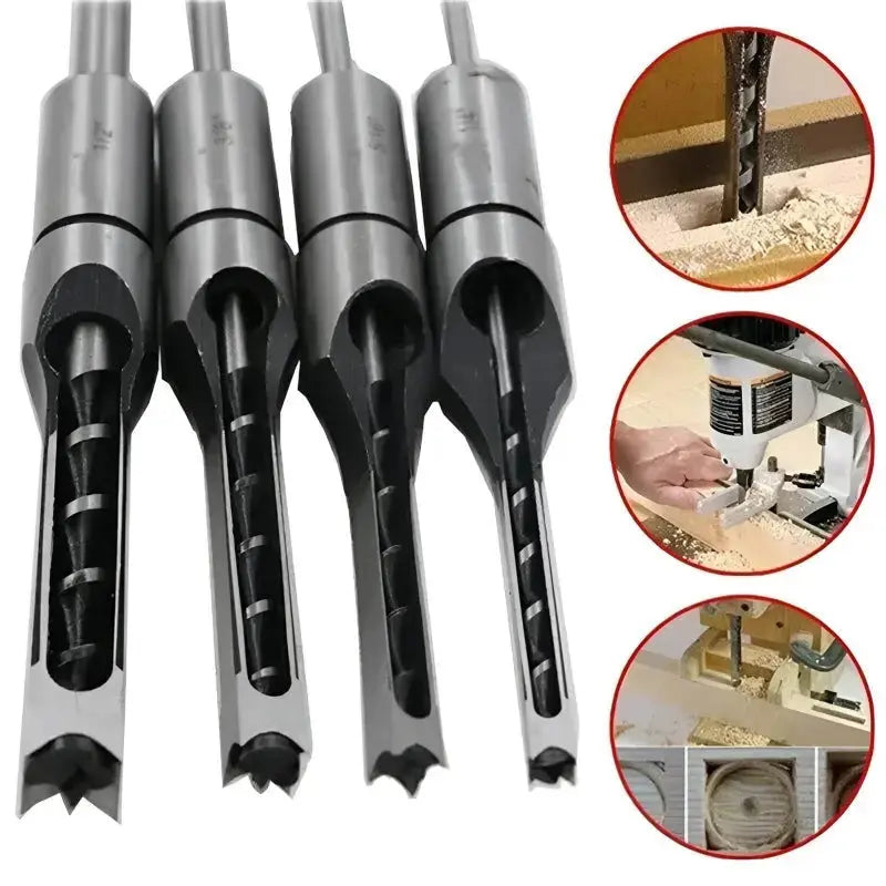 Square Hole Drill Bit High-Speed Steel Fits Most Drills