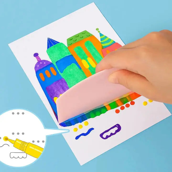 Squeegee Art Kit Dot-And-Drag Scraper Twenty Templates