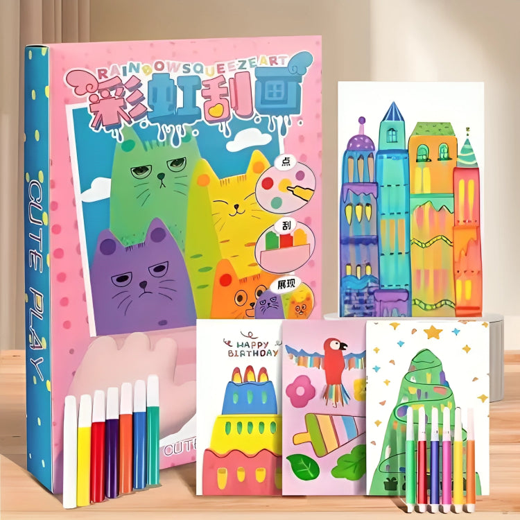 Squeegee Art Kit Dot-And-Drag Scraper Twenty Templates