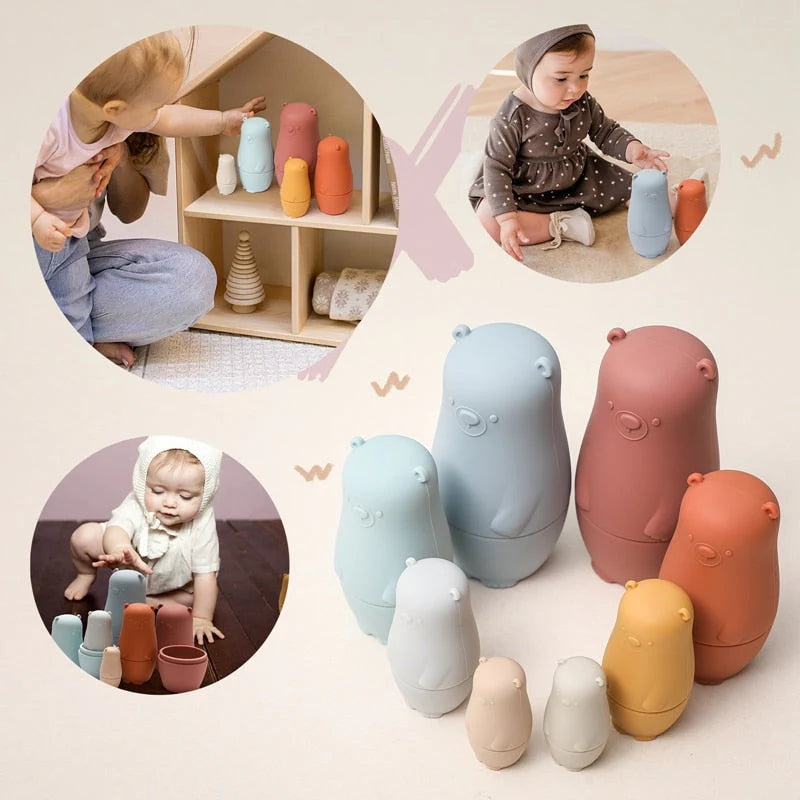 Stacking Dolls Silicone Teething-Friendly Set of 4