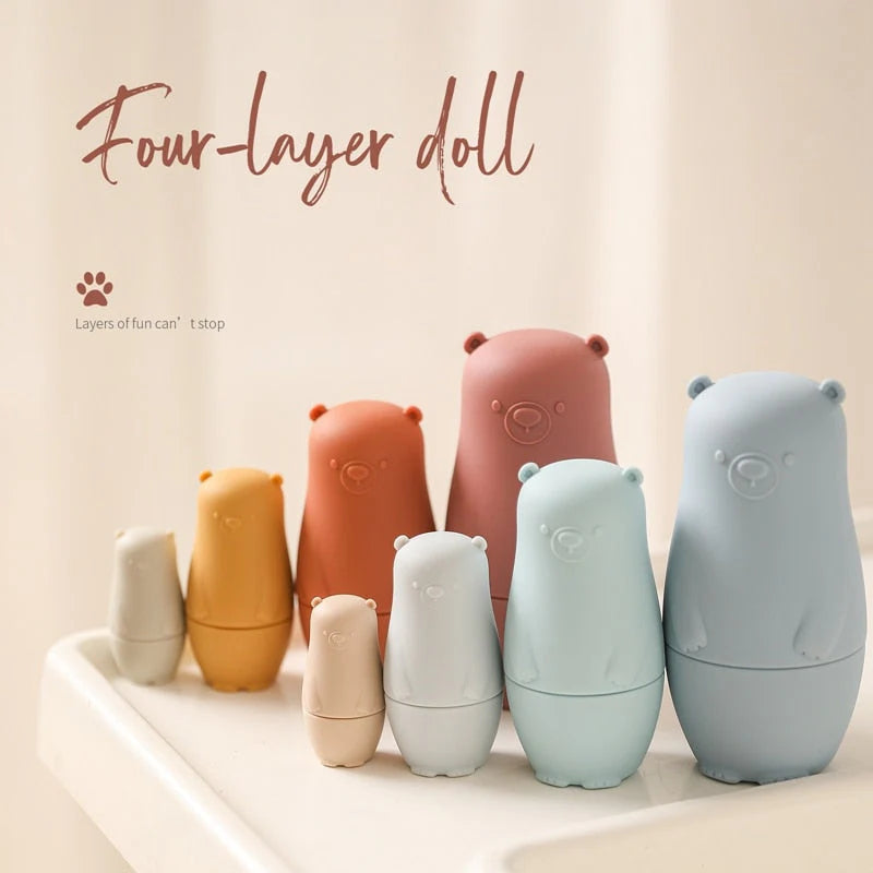 Stacking Dolls Silicone Teething-Friendly Set of 4