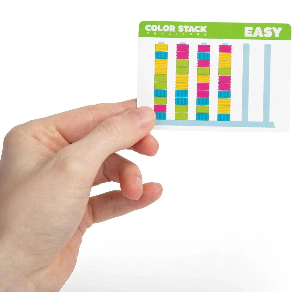 Stacking Game Simultaneous Play 50 Cards & Multicolor Rings