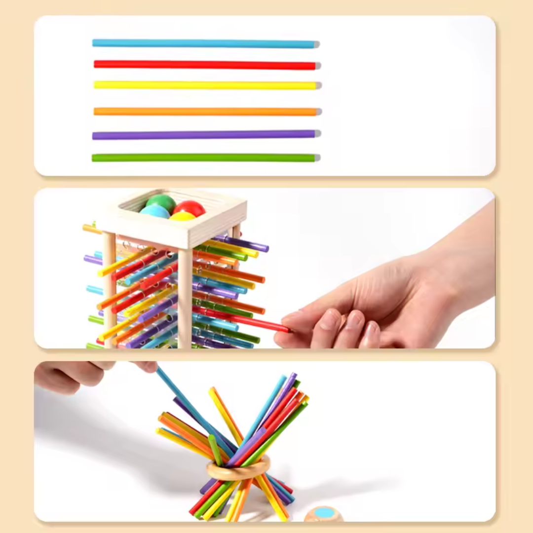 Stacking Tower Natural Wood Set of 36