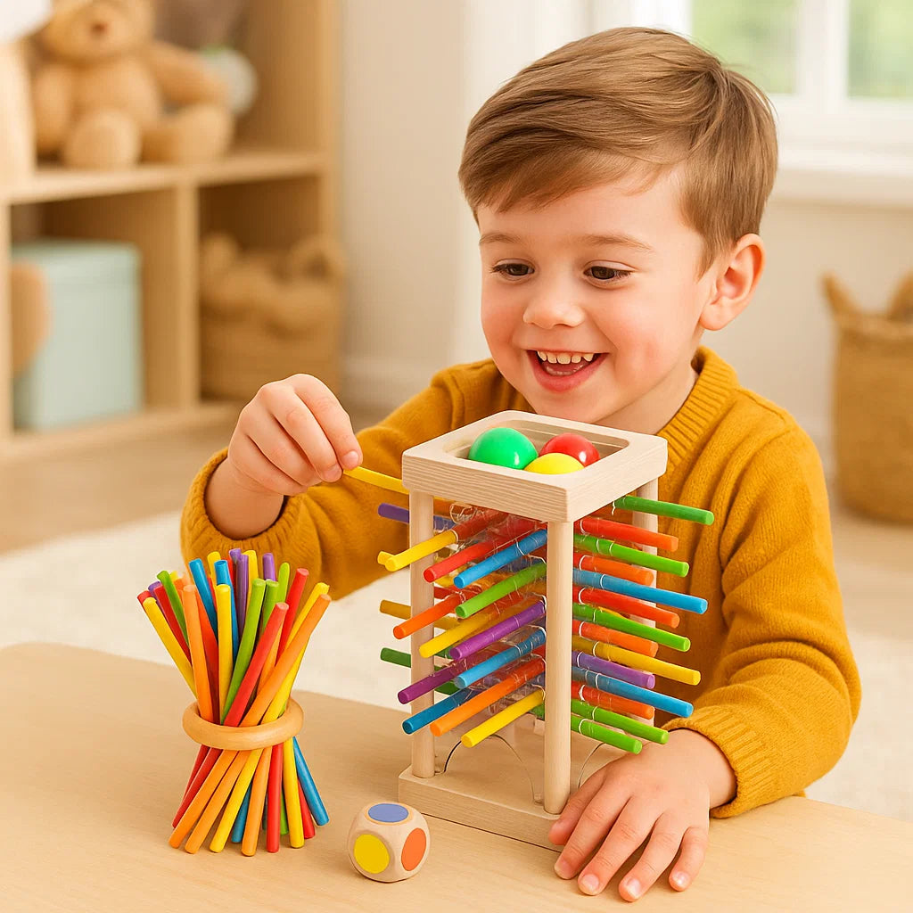 Stacking Toy 3-in-1 Solid Wood & Non-Toxic Paint