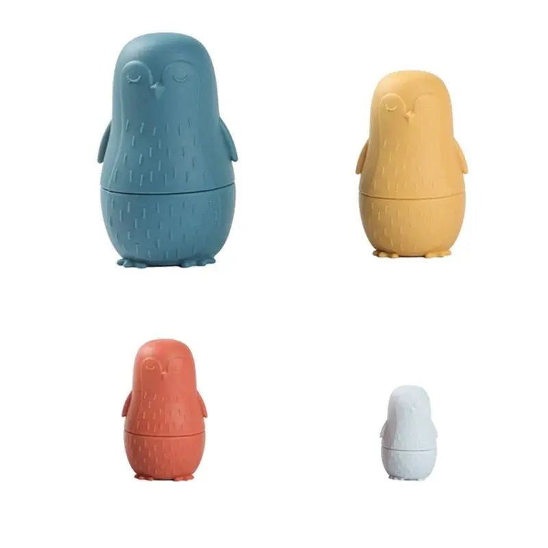 Stacking Toy Set 4-Piece Food-Grade Silicone Teething-Friendly