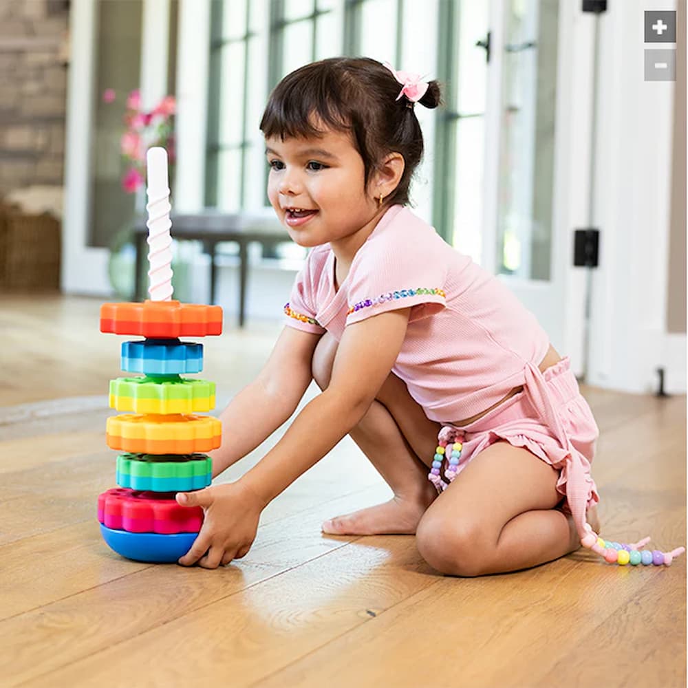 Stacking Toy Spiral Tower Multicolor Durable Plastic
