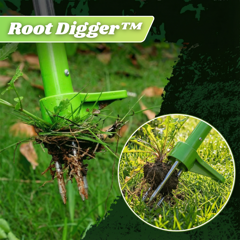 Stand-Up Weed Puller 3-Prong Root Removal Back-Friendly