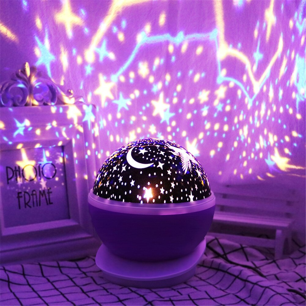 Star Projector Cordless LED Rotating Moon & Stars
