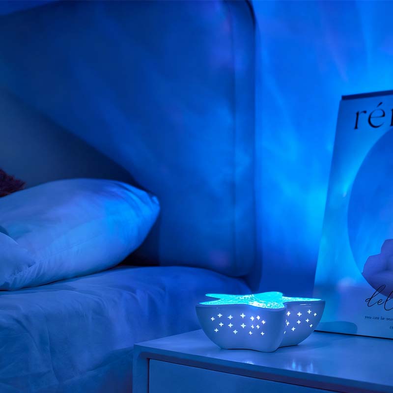 Star Projector Night Light Ocean Wave Rechargeable Seven Colors