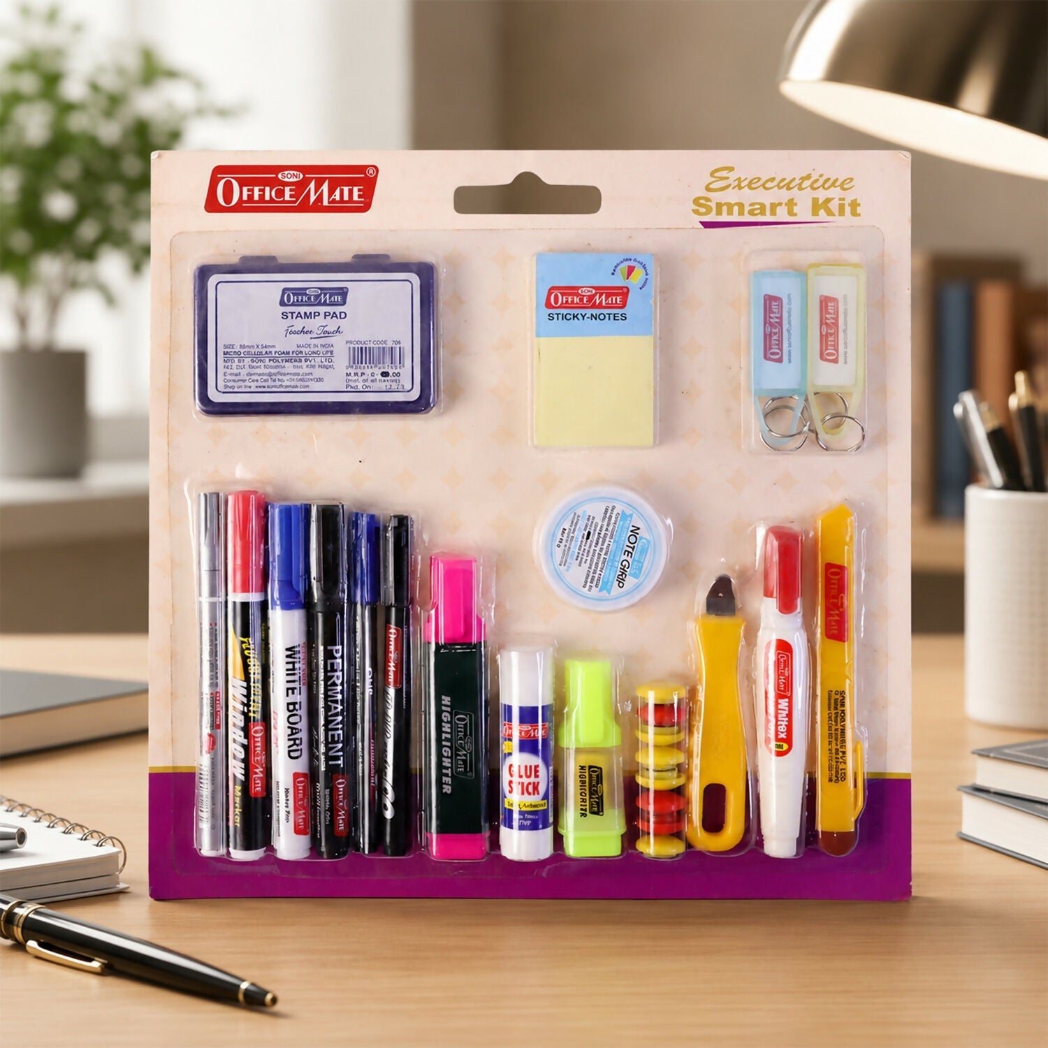 Stationery Set 20-Piece Multicolored Office & School Kit