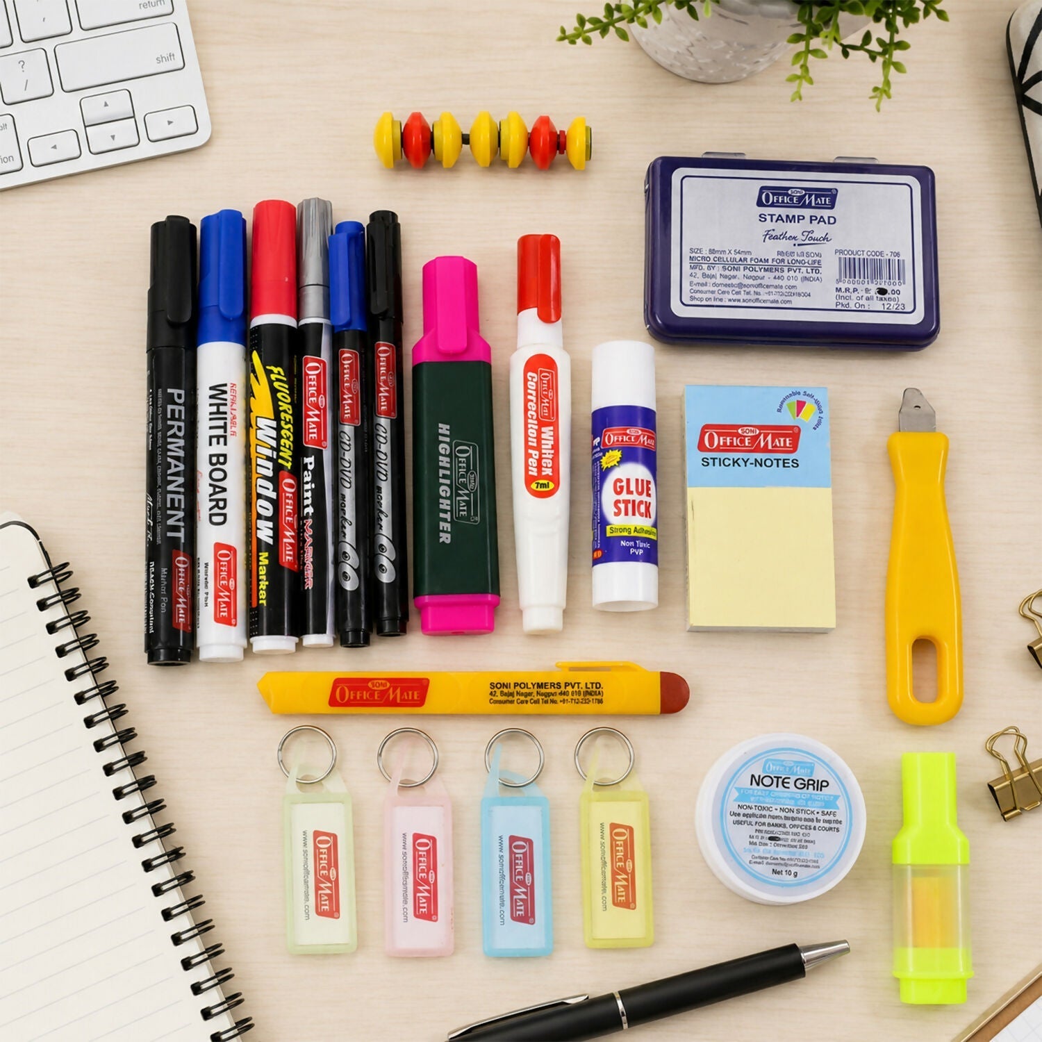Stationery Set 20-Piece Multicolored Office & School Kit