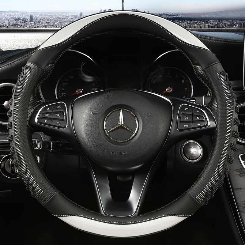 Steering Wheel Cover Honeycomb Non-Slip Fits 38 cm