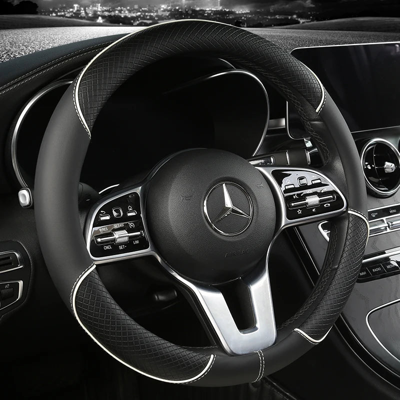 Steering Wheel Cover Leatherette Diamond Anti-Slip Universal Fit