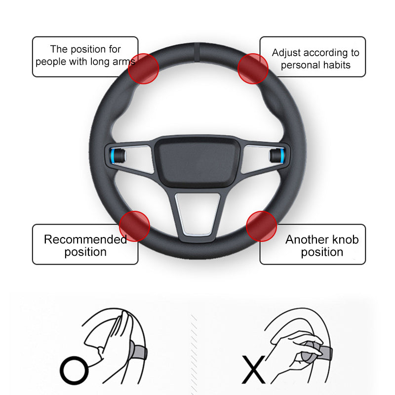 Steering Wheel Knob 360° Rotatable Non-Slip Silicone