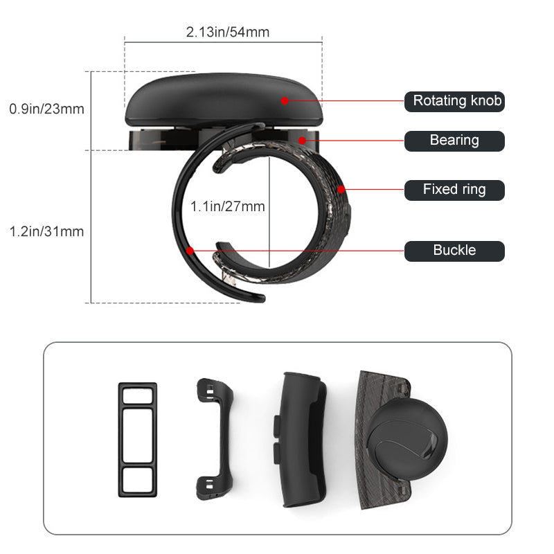 Steering Wheel Knob 360° Rotatable Non-Slip Silicone