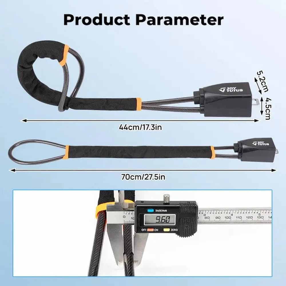 Steering Wheel Lock Braided Steel Core Tool-Free Install