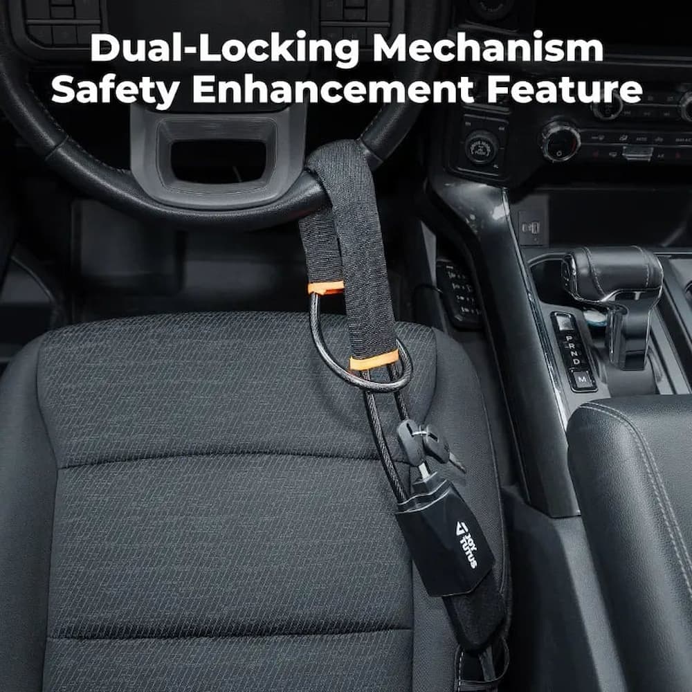 Steering Wheel Lock Cut-Resistant Steel Fits Up To 69cm